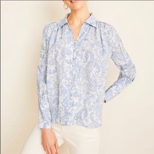 Ann Taylor split neck top